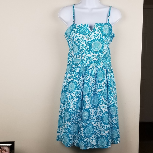 aqua blue sundress